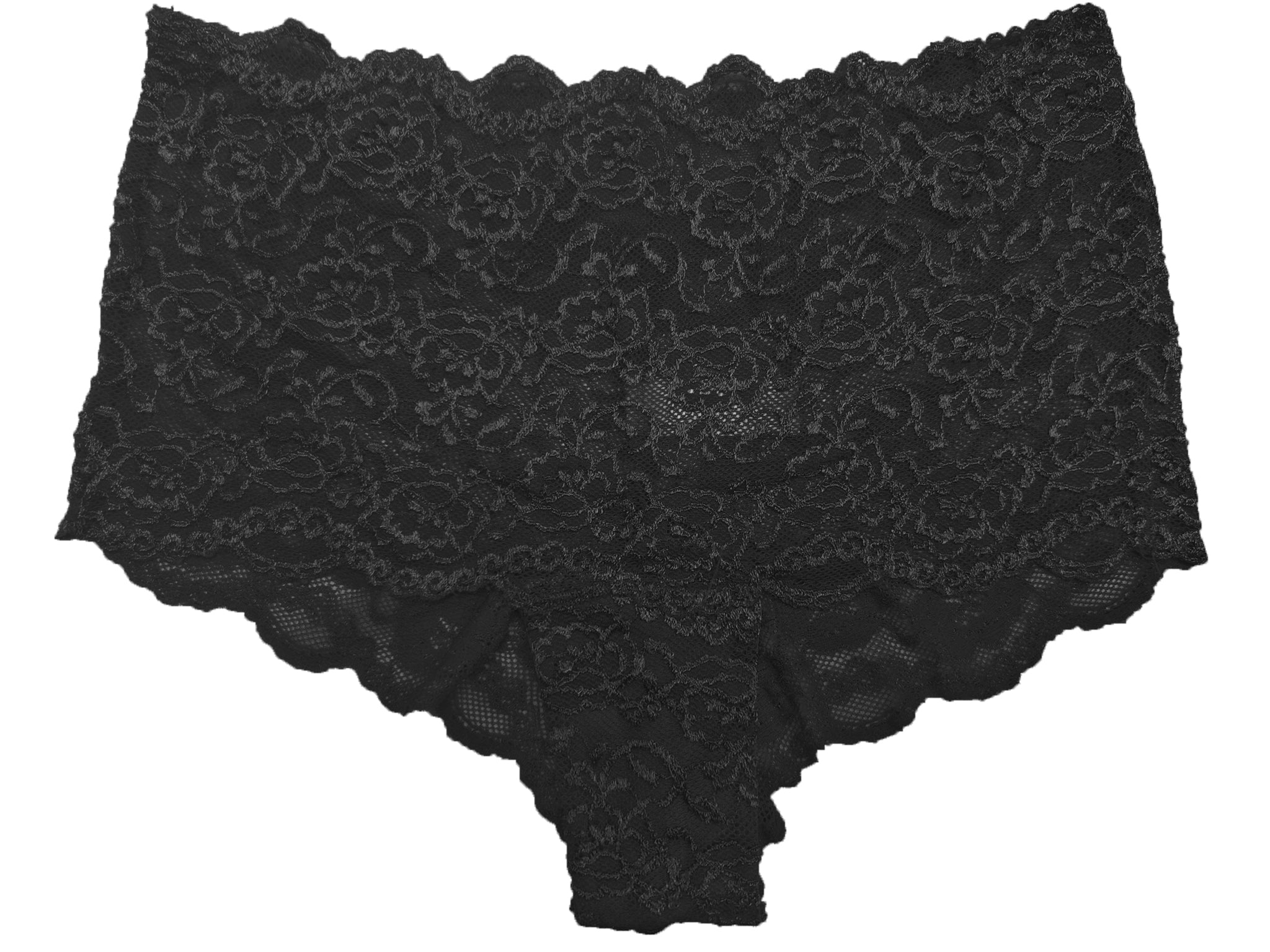 Trifolium Womens Lace Panties Sexy Hipster High Waisted See-Through Lingerie Shorts - 3 Pack