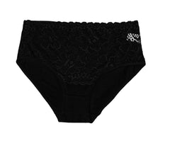 Women Sexy High Waist French Knickers Lace Panties Stretchy Brief Stretchy Sheer Underpants Floral Underwear