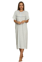 Load image into Gallery viewer, Trifolium Women&#39;s Comfy Nightdress 100% Cotton Short/Long Sleeve Nightwear with Buttons
