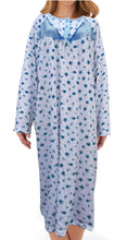 Load image into Gallery viewer, Women&#39;s Nightdress Long Sleeve Nightshirt 100% Cotton Nightwear Plus Size Ladies Pajamas Flowers Print
