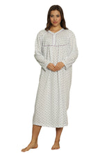 Load image into Gallery viewer, Trifolium Women&#39;s Comfy Nightdress 100% Cotton Short/Long Sleeve Nightwear with Buttons
