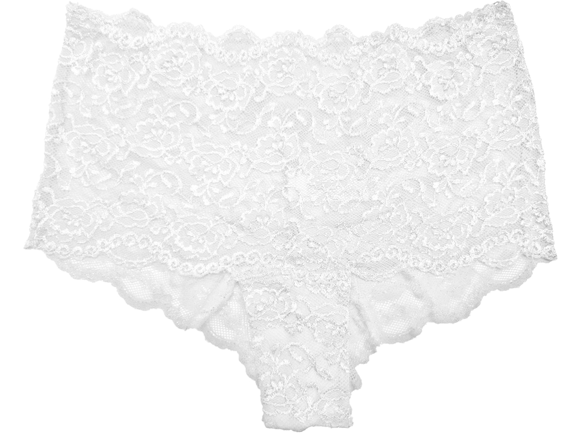 Trifolium Womens Lace Panties Sexy Hipster High Waisted See-Through Lingerie Shorts - 3 Pack