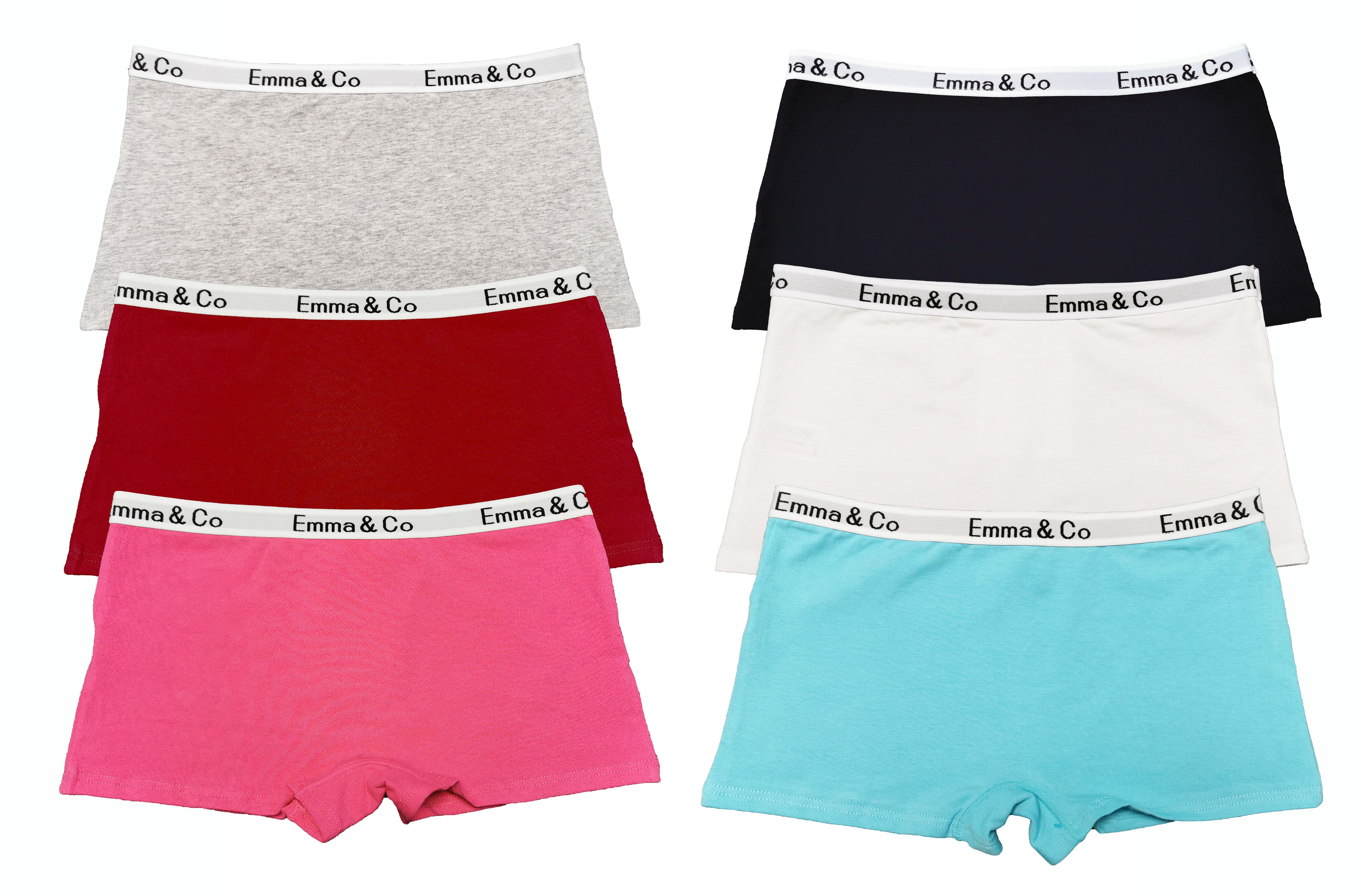 Trifolium Ladies Cotton Hipster Girls Boyshorts Boxer Plain Block Colours Underwear Short