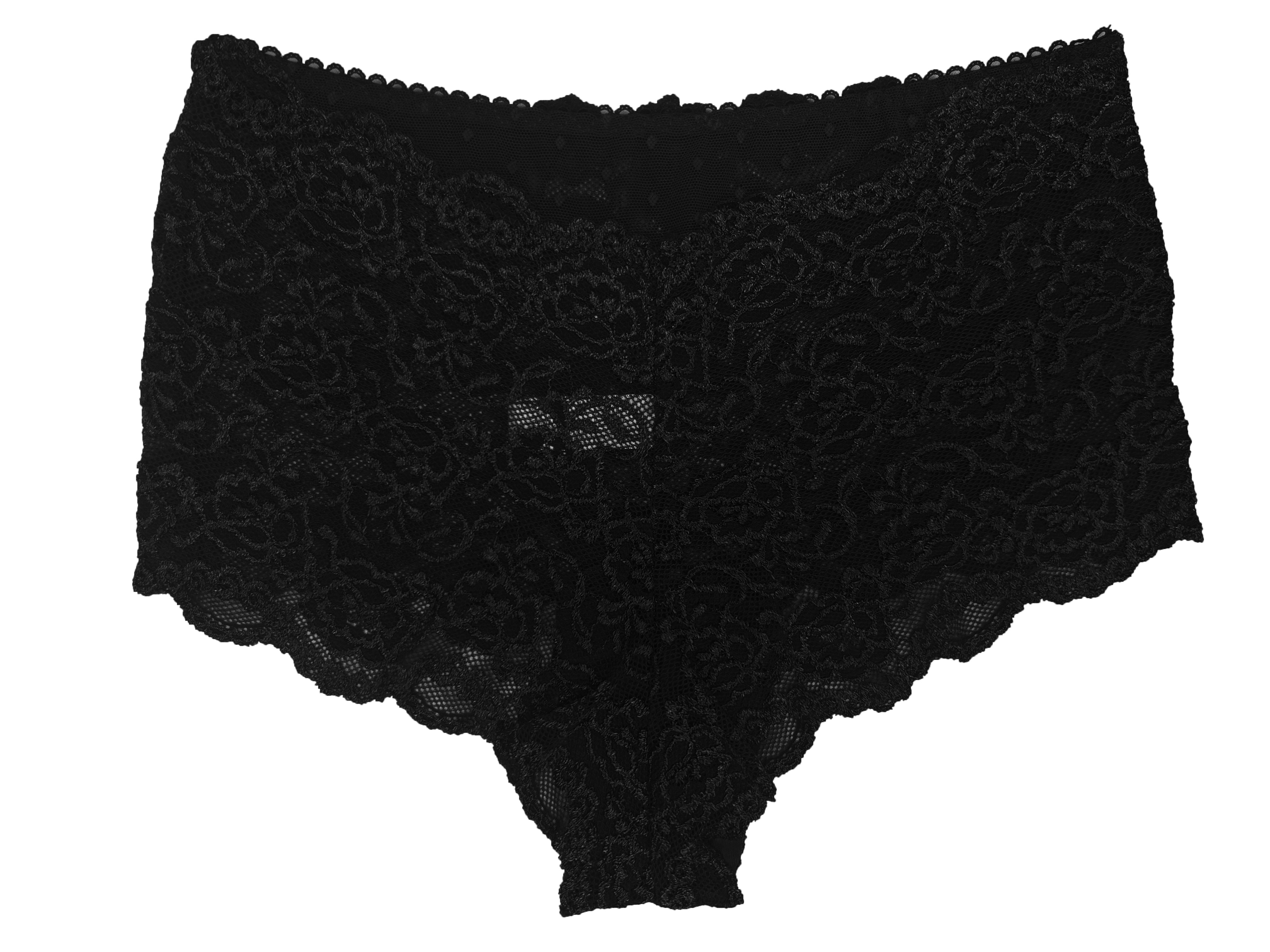 Trifolium Womens Lace Panties Sexy Hipster High Waisted See-Through Lingerie Shorts - 3 Pack