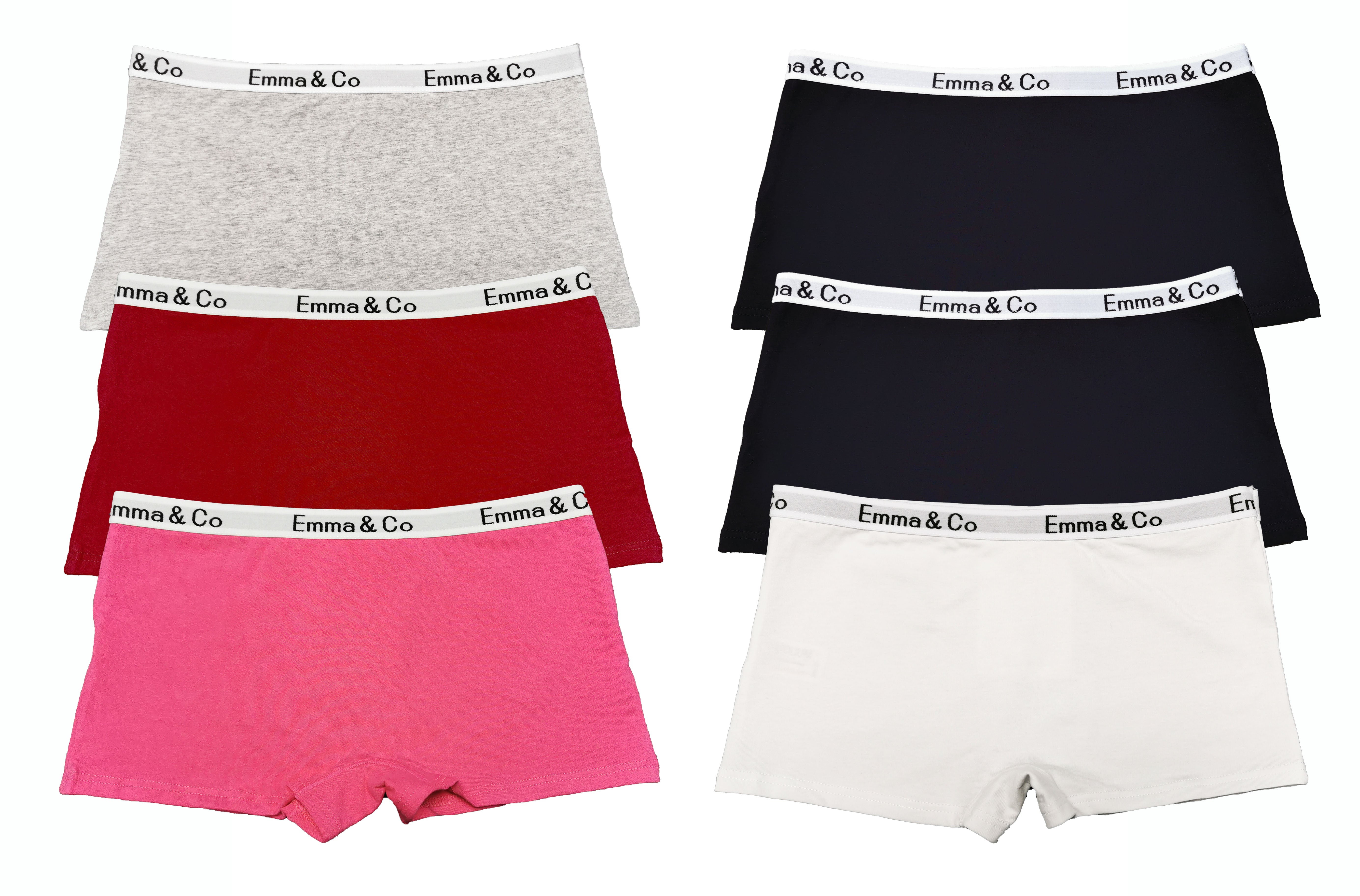 Trifolium Ladies Cotton Hipster Girls Boyshorts Boxer Plain Block Colours Underwear Short