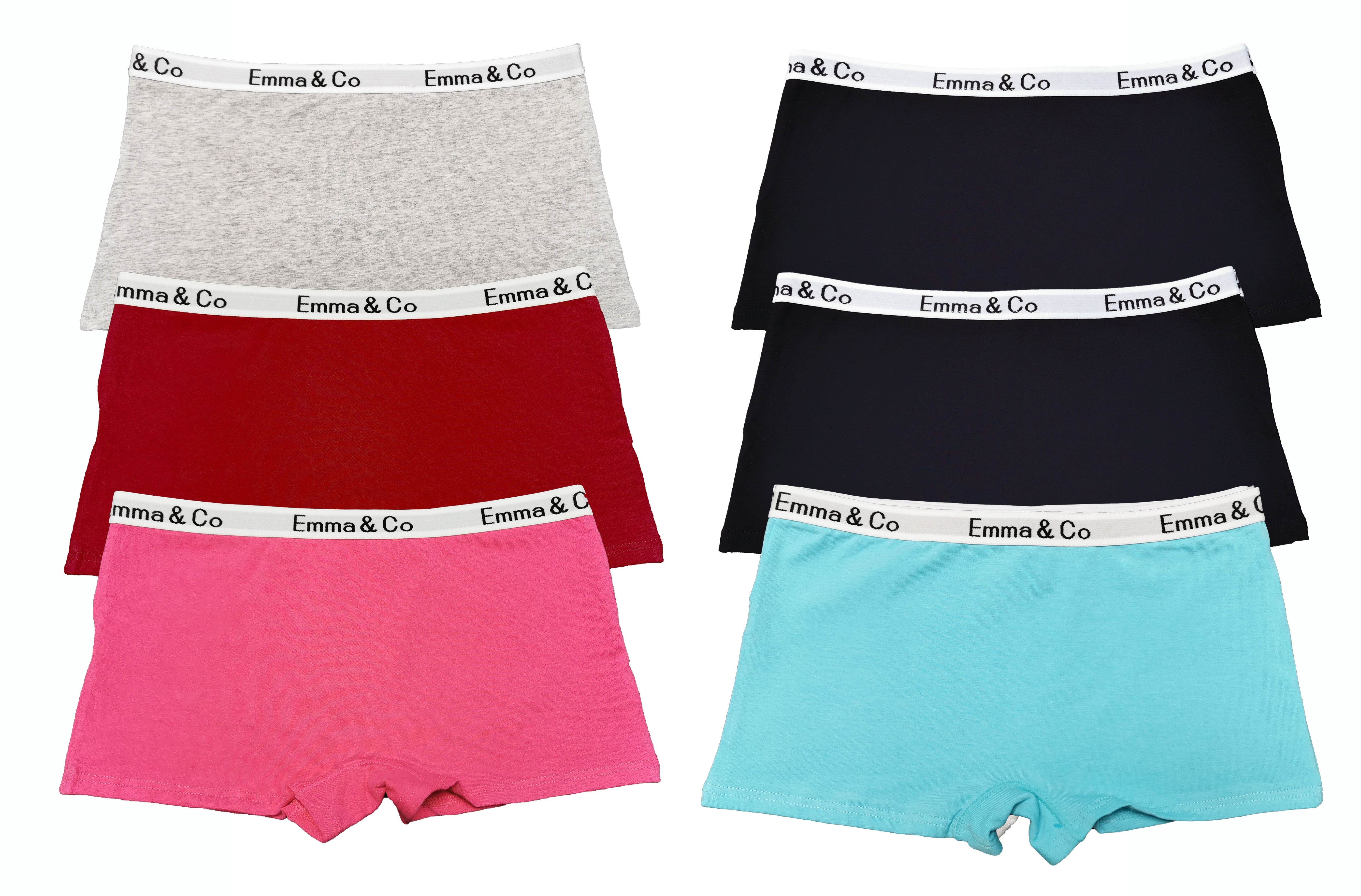 Trifolium Ladies Cotton Hipster Girls Boyshorts Boxer Plain Block Colours Underwear Short